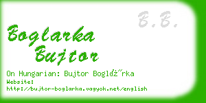 boglarka bujtor business card